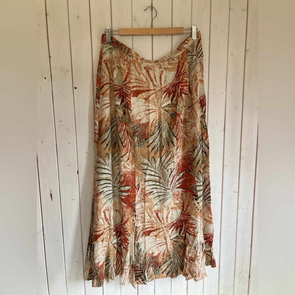 Tropical Print Maxi Skirt